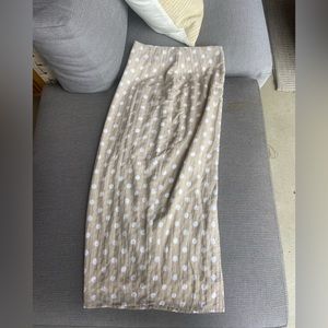 Polka dot fitted maxi skirt